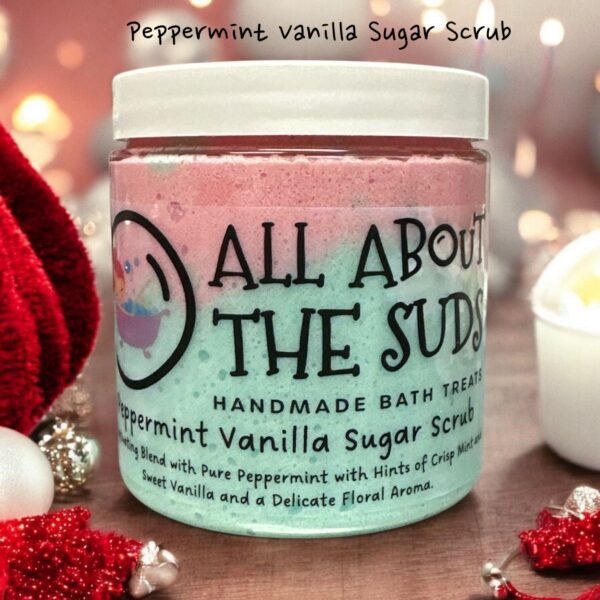 Peppermint Vanilla Sugar Scrub.