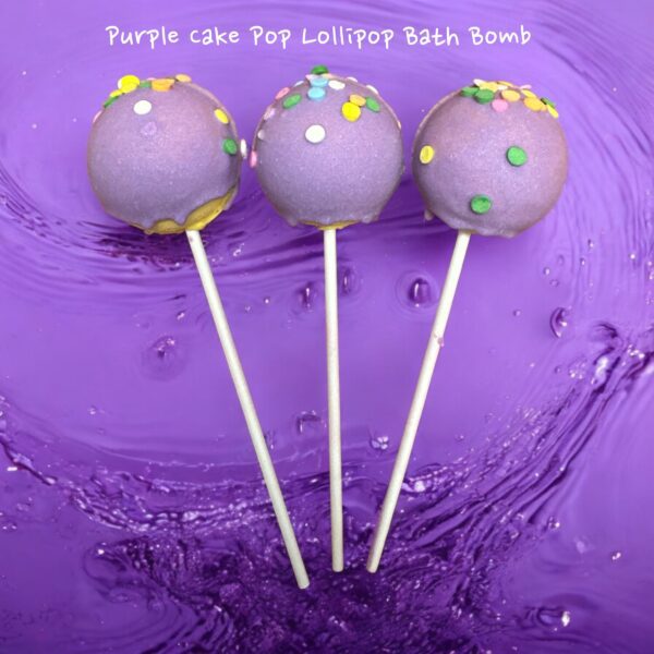 Purple Cake Pop Bath Bomb