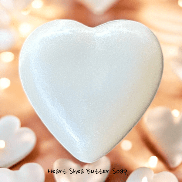 White Heart Shea Butter Soap. 