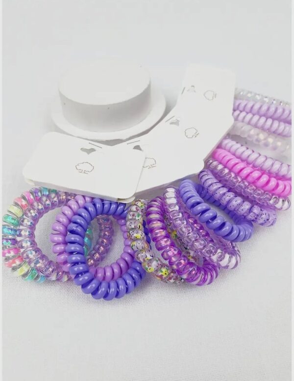 4-Pcs Multicolor Spiral Hair Ties