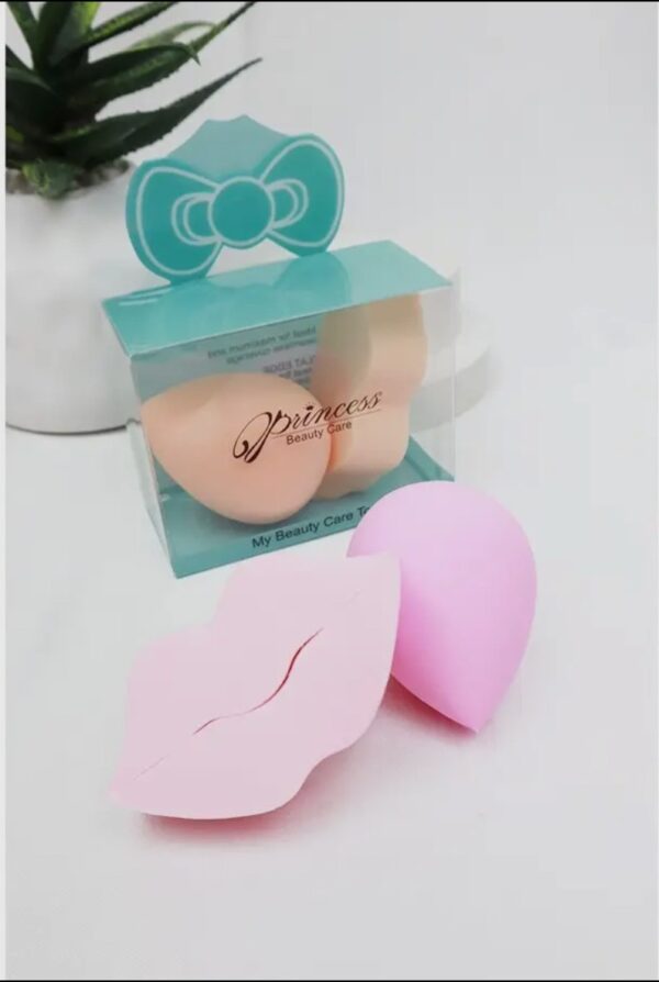 2-pc Lip and Tear Shape of Make Up Sponge Sets - Image 3