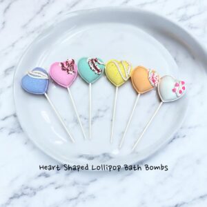 Heart Shaped Lollipop Bath Bomb - Assorted Colors
