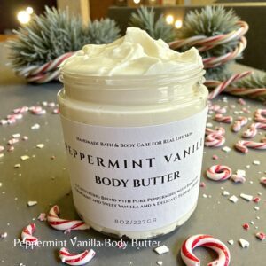 Peppermint Vanilla Body Butter. 