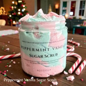 Peppermint Vanilla Sugar Scrub.