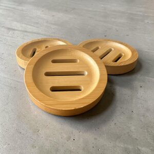 Round Bamboo Shampoo Bar or Conditioner Bar Dish